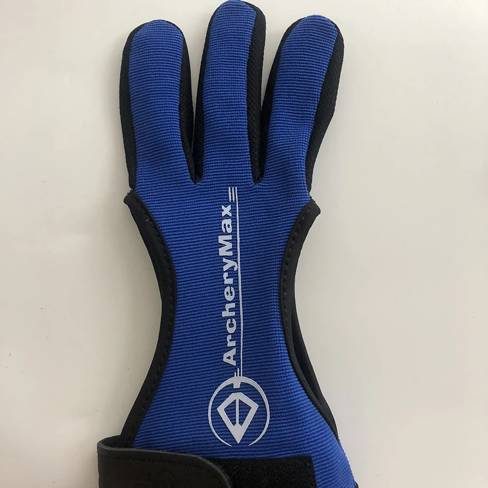 Gants De Tir à L'arc 3 Doigts - Cuir/polyester - Taille M - Noir - Adultes/Jeunes