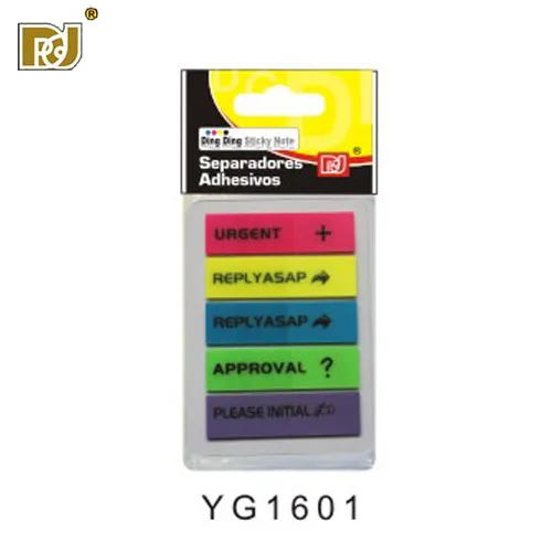 

Colorful Plastic Adhesive Notebook Index Transparent PET neon sticky notes, Cmyk