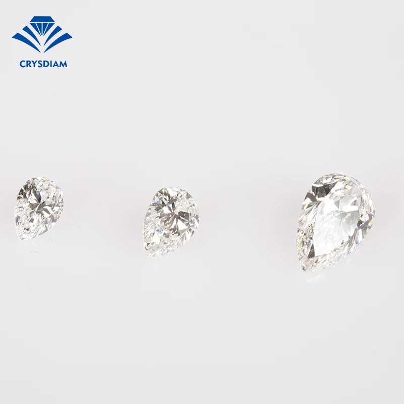 

CRYSDIAM Pear Cut VS1 cvd diamond synthetic igi cvd diamonds synthetic diamond rough cvd
