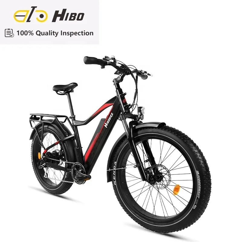 Oversea warehouse HIBO citi bike 250w 26*4.0 electric fat tire bike 48V 500W bicycle ebike