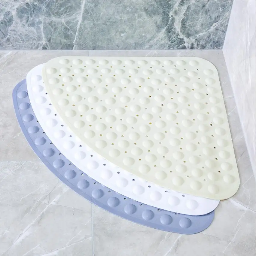

2021 Corner Bath Shower Mat Non Slip Pad Quadrant Sector Rubber Anti-Bacterial Mats for bathroom