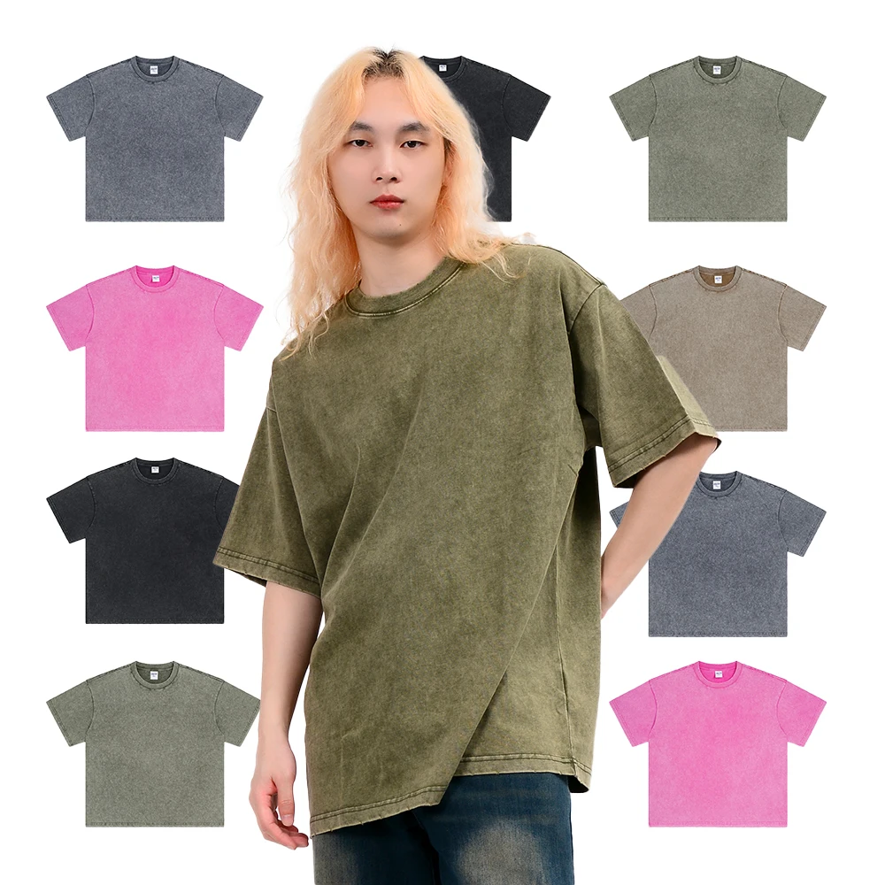 Cotton Acid Wash Vintage T Shirt