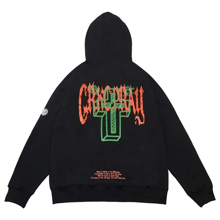 

GRKC wholesale plus size spring original design cotton sweatshirts graffiti pullover casual print hoodies for unisex