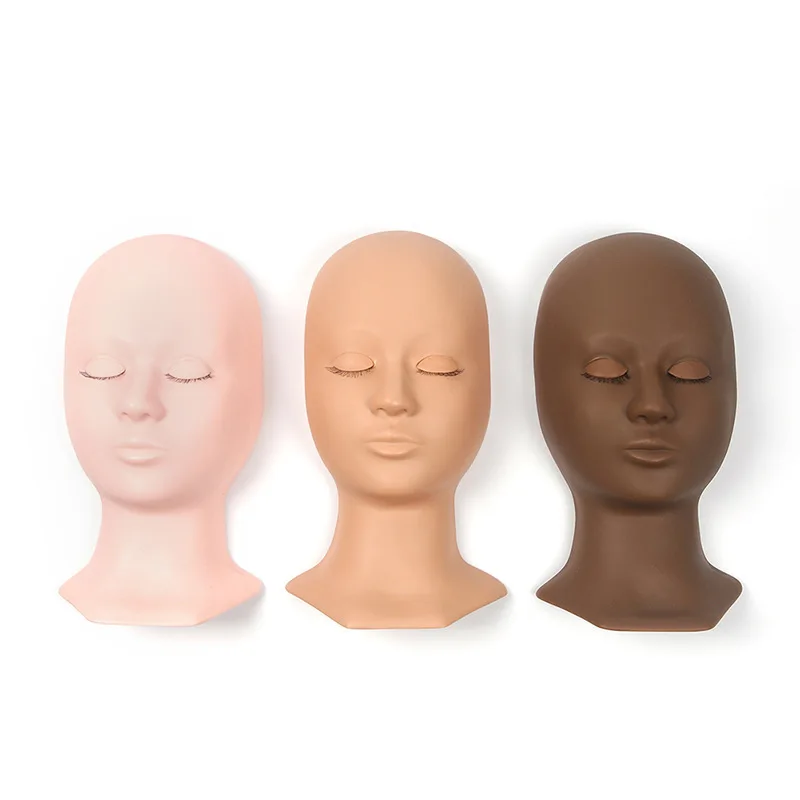 

Wholesale Removable Eyelids Makeup Training Mannequin Practice Head for Individual Eyelash Extension Salon, Nude, yellow, black