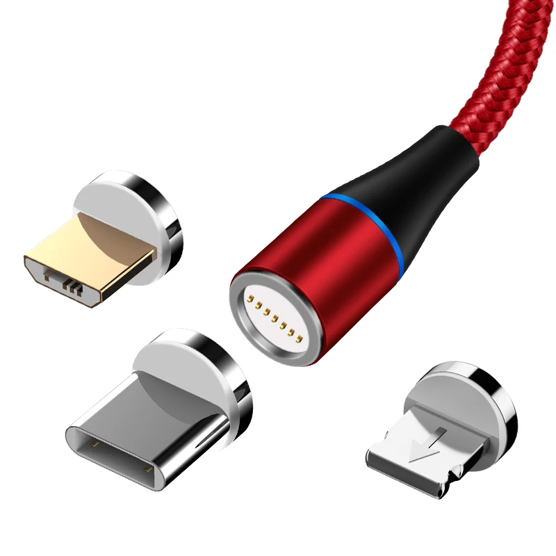 3A Fast Charge Type C Micro USB Magnetic Cable 3 in 1 Fast USB Charger Cable Data Line Magnetic Charging Cable