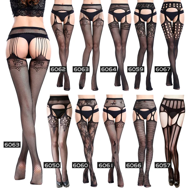 

Hot sale Quick delivery open crotch fishnet pantyhose sexy Stockings tights, Black