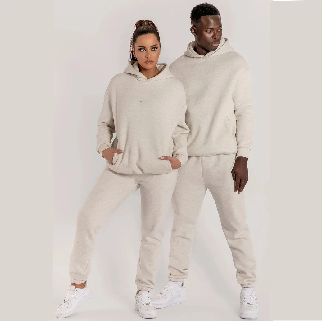 

Autumn Winter New Design Long Sleeves Leisure Sports Two Pieces Sets Jogger With Hoodies Front Pockets Fashion Women Ports Sets