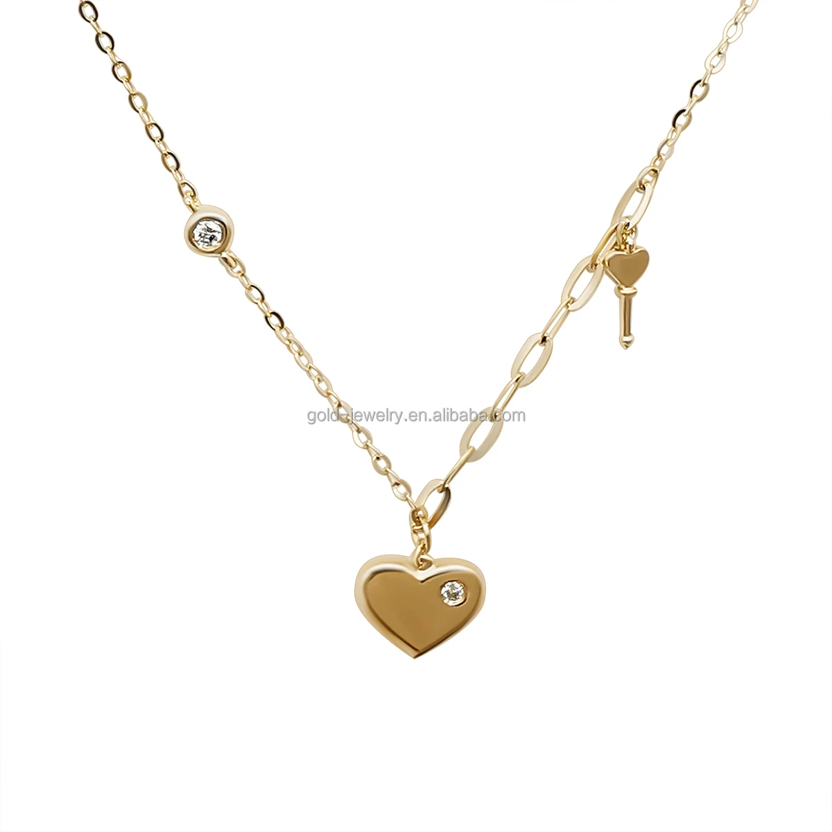 

Pure Yellow Gold Necklace 18k For Women Real Gold Diamond Necklace With Certificate