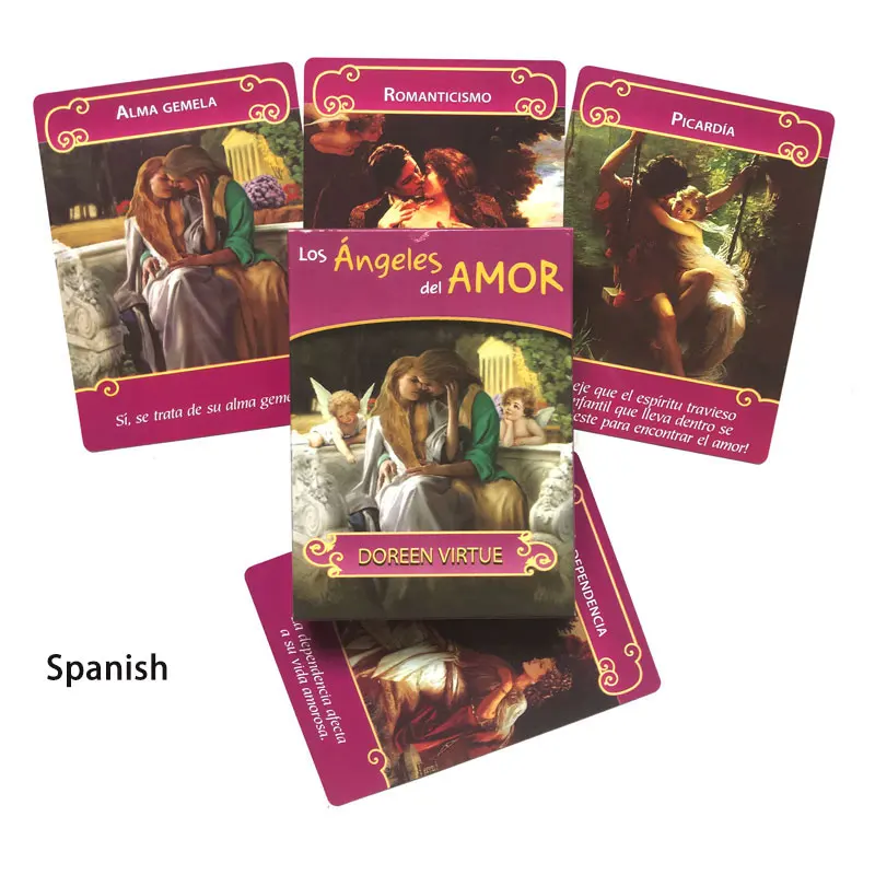

44Card Spanish version Romance Angels Tarot Oracle Cards For Fate Divination Board Game Tarot And A Variety Of Tarot Options
