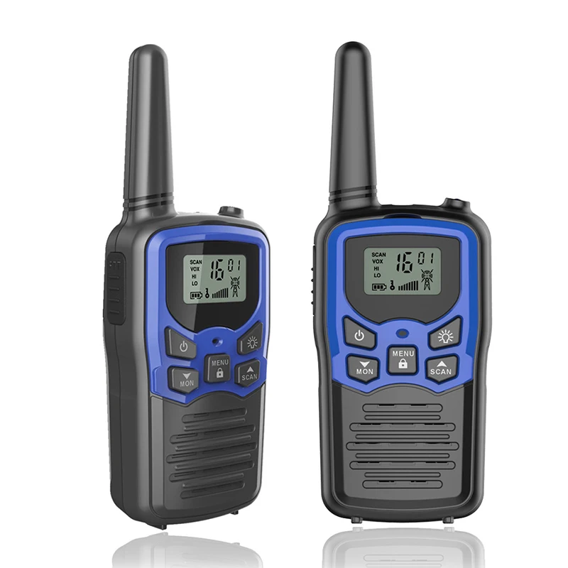 

Latest unique design handheld best high talk range 10km walkie talkies for adults for gifts, sports,games, Black,blue, red