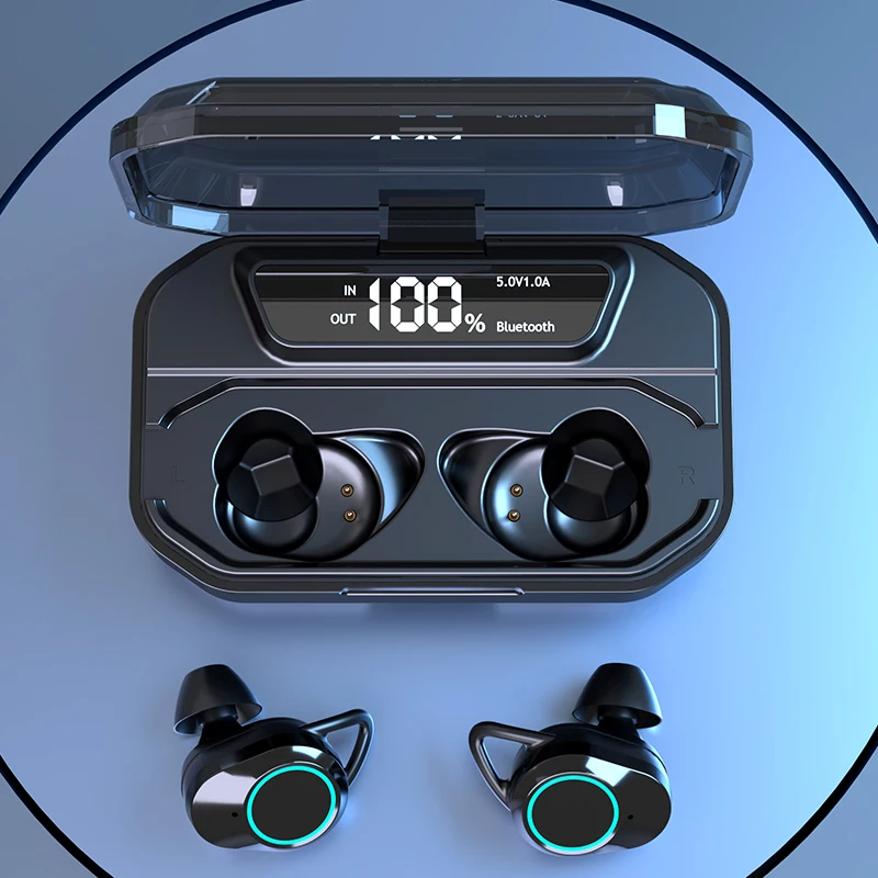 

2021 Amazon Top Seller G02 Wireless Earbuds Earphone with 3300mAh Power Bank TWS Earbuds Ecouteur IPX7 Waterproof for Sport