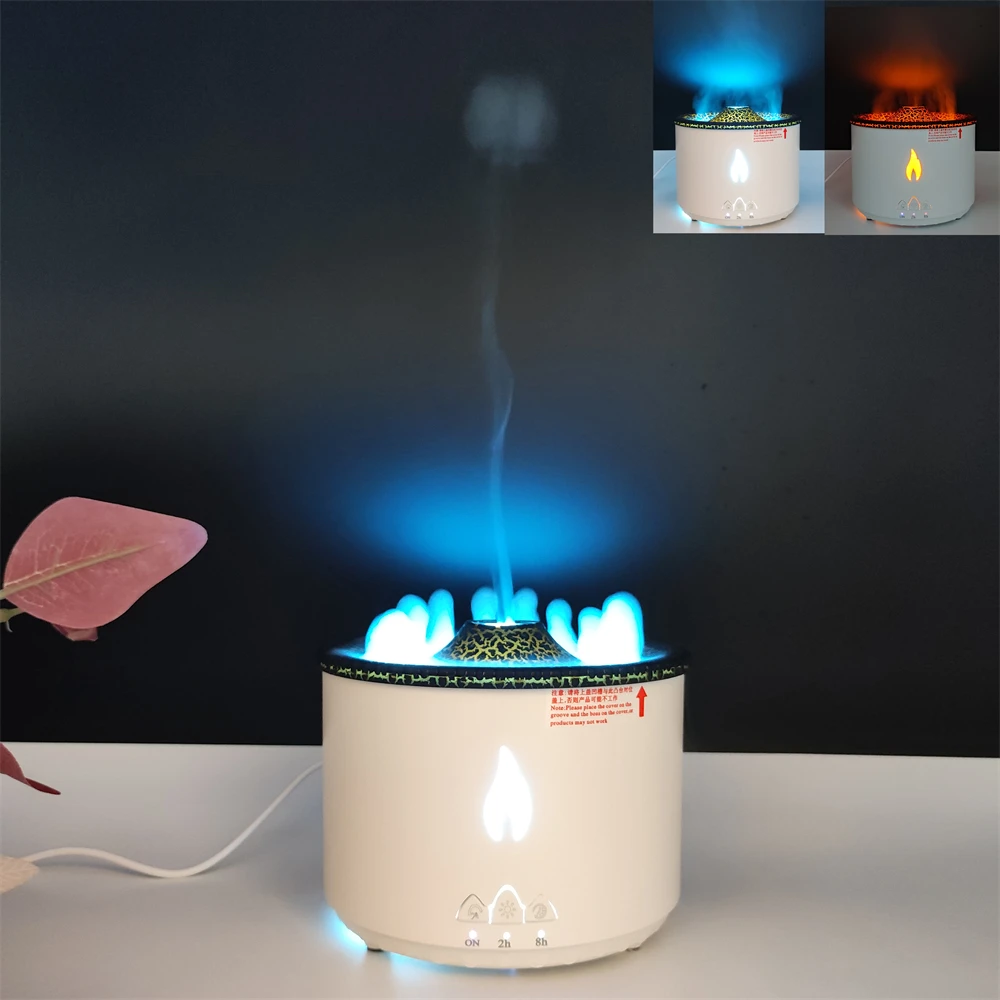 

2023 New Volcano Fire Aroma Diffuser 360ml Smart Jellyfish Simulation Flame Humidifier Diffuser With CE RoHS