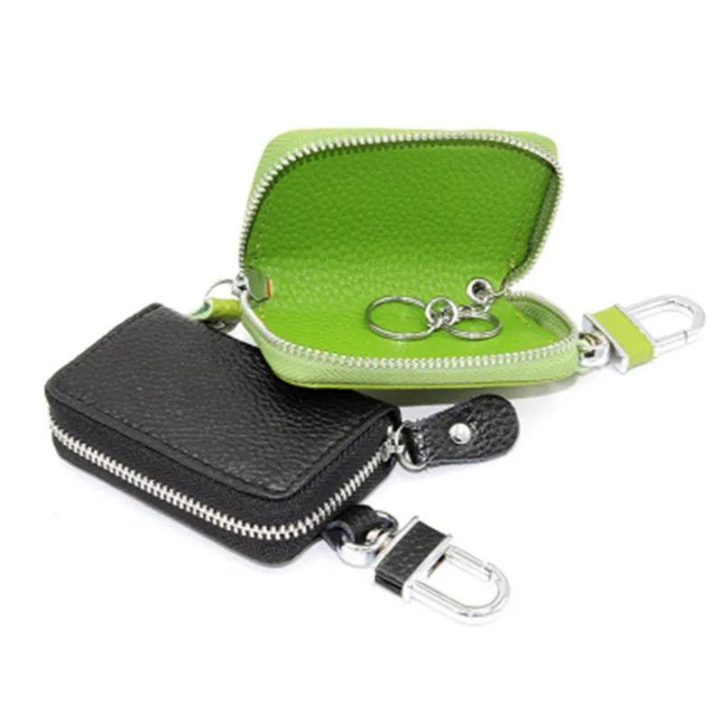 

Car Key Wallet Leather Universal Cars Key Bag Cowhide Leather Key Case, As the picture display
