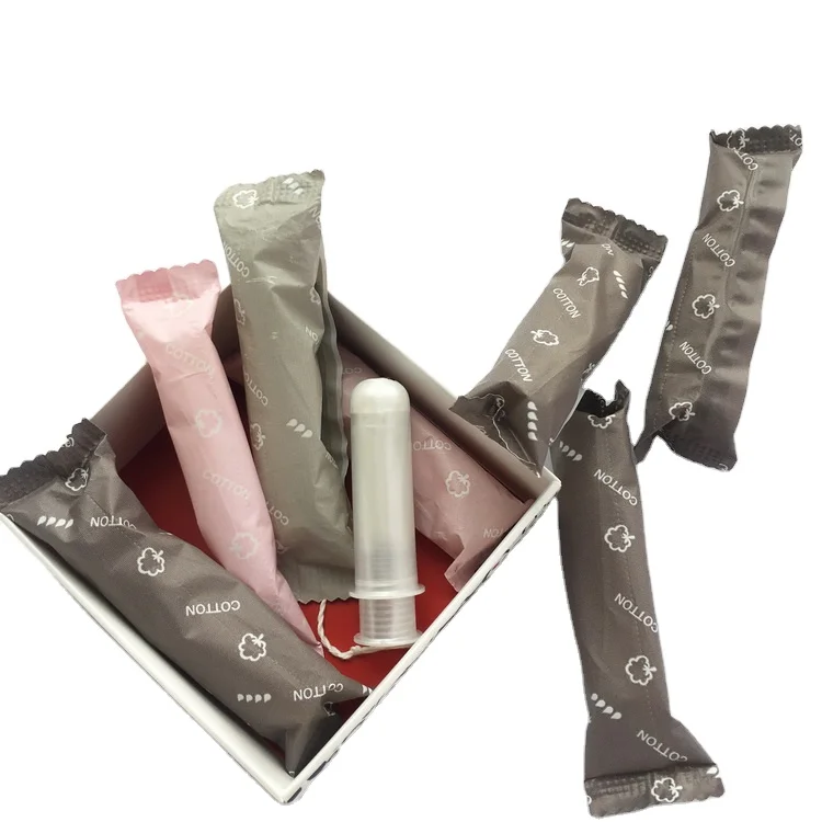 

Fashion organic cotton tampons for women hand bags transparent necessary private label tampons
