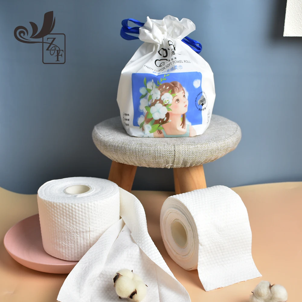 

Cotton Towel Rolls Disposable Cotton Non Woven Cleansing Facial Dry Soft Disposable Cotton Facial Tissue Towel