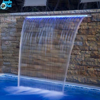 

Outdoor garden ornament pool indoor artificial waterfall fountain wall water falls