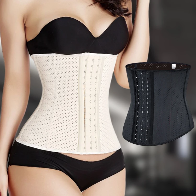 

underbust sport girdle waist cinchers high quality 9 steel boned latex corset waist trainer for women