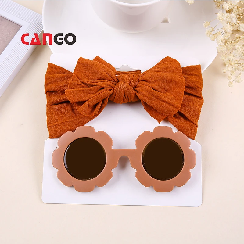 

2022 Toddler shades uv400 sunglasses set matching kids glasses hair accessories
