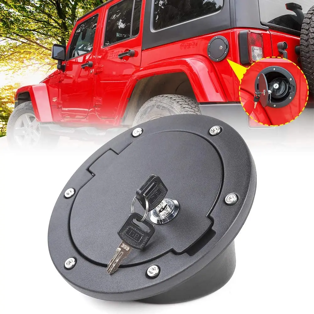 

Wholesale car gas cover lock oil fuel tank gasoline outward cover door gas tank for jeep wrangler JL