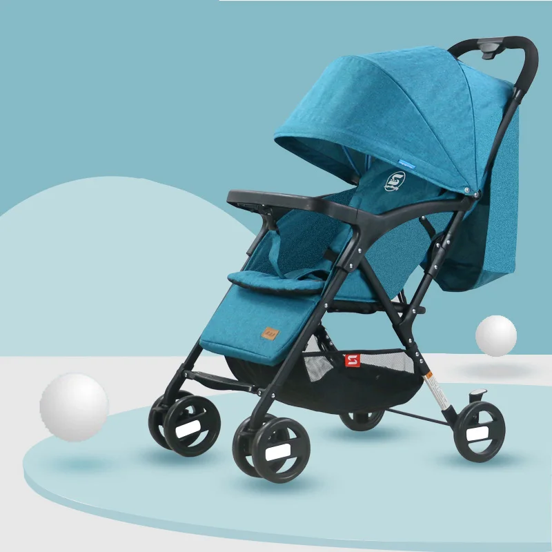 

Convenience ultra light stroller simple three-point safety buckle can be foldable with pull rod baby carriage