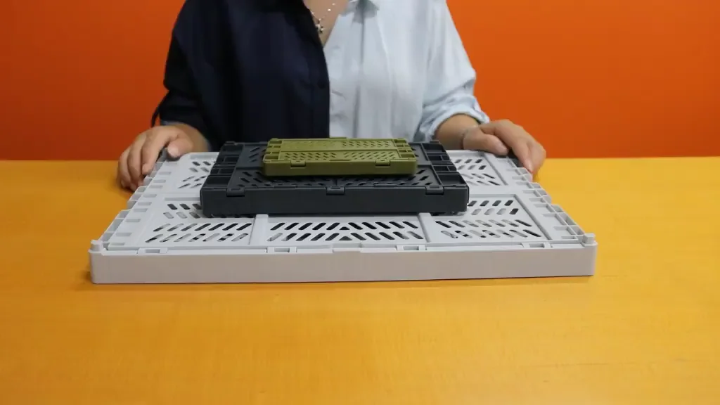 Join Fruit Plastic Foldable Basket Shopping Handle Laundry Supermarket