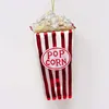 Glass christmas tree decorations Pop corn hanging gift ornaments