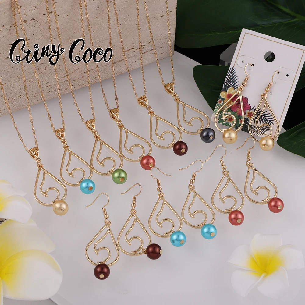 

Cring CoCo New Arrivals Polynesian jewelry 14k Gold Plated Set hawaiian jewellery Samoan jewelry wholesale, Picture shows