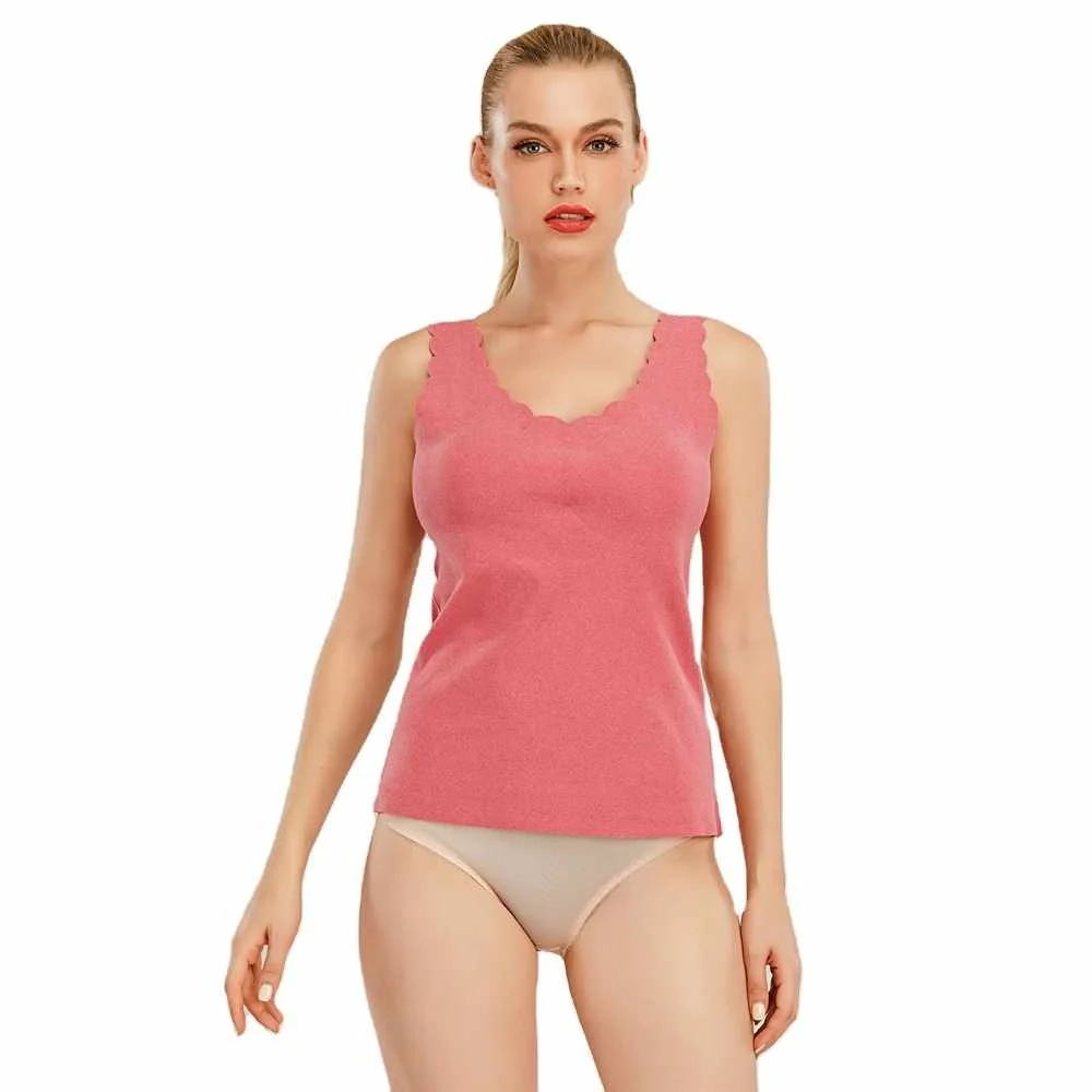 

Winter Stylish and extra comfort Seamless Womens Thermal Tank Top with Built in Bra