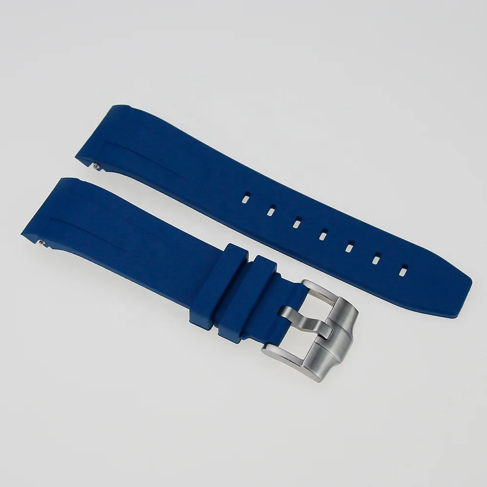 

Factory Price Top Quality Colorful Cover Head SKX007 22mm Vulcanized Rubber Band Strap, Blue