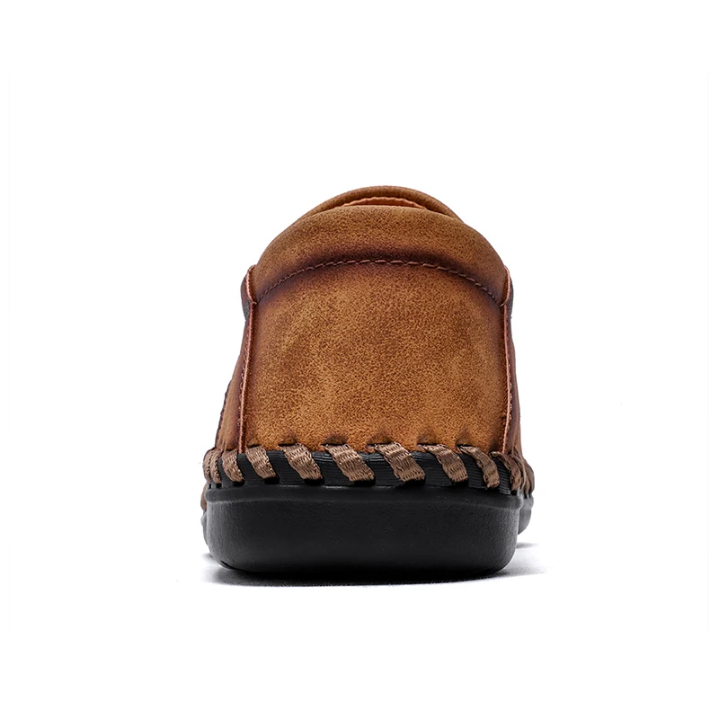 
Split Leather Shoes Men Casual Shoes Hand-made Fashion Sneakers Flat Walking Shoes 