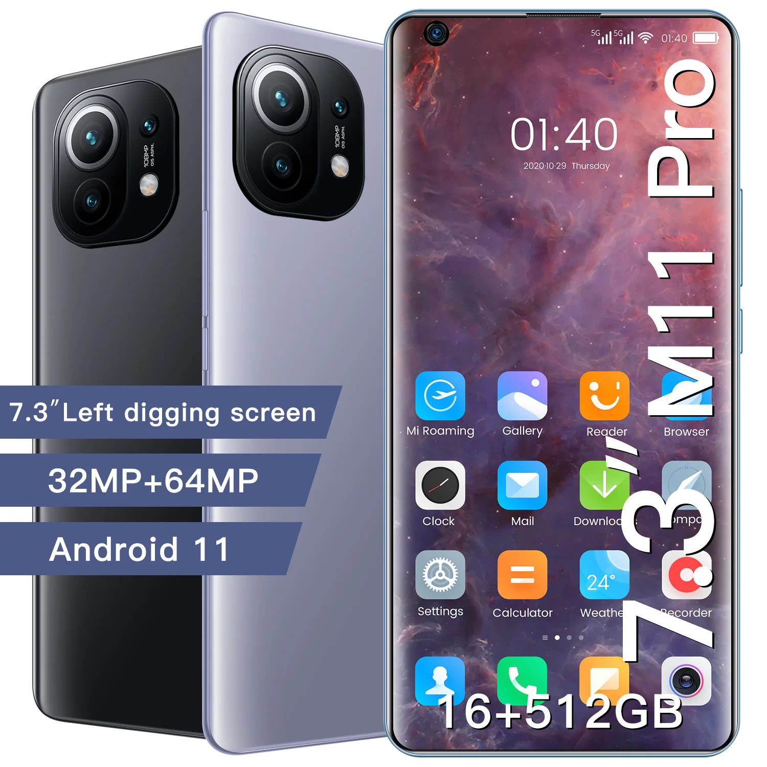 

New Fashion M11 Pro 7.2 Inch HD Screen Three Cards Three Standby High-End All-In-One Machine With Face Recognition