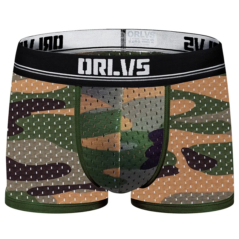 

Orlvs brand camouflage mesh bleathable mens underwear boxer shorts