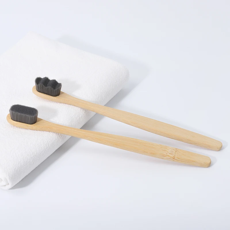 

Factory price micro nano bamboo toothbrush custom for home use, Black