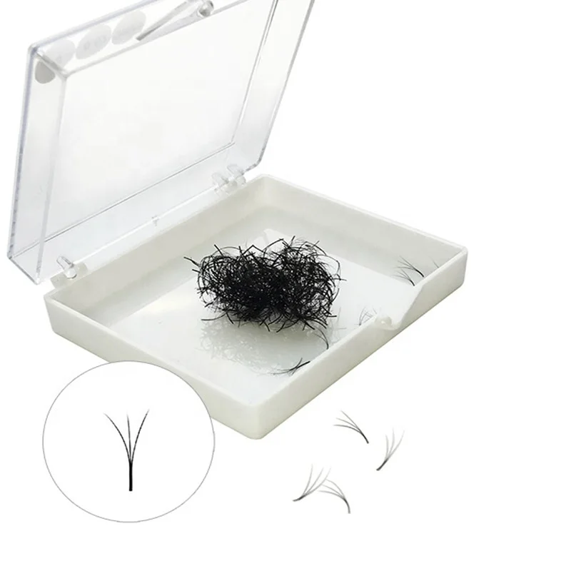 

Wholesale bulk 500 or 1000 Fans 3-20d Russian Volume Lashes C D Curl 0.07 Heat Bonded premade fan loose volume eyelash extension