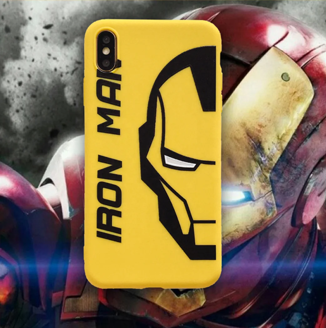

Hot Sale Cartoon Iron Man Spiderman Case All-inclusive Soft Phone Case For 11, Xsmax/8plus All-inclusive Soft