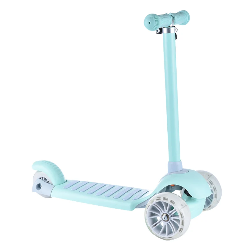 

Foldable Children Kids Push Foot Three Flashing Wheels Kick Scooter for kids