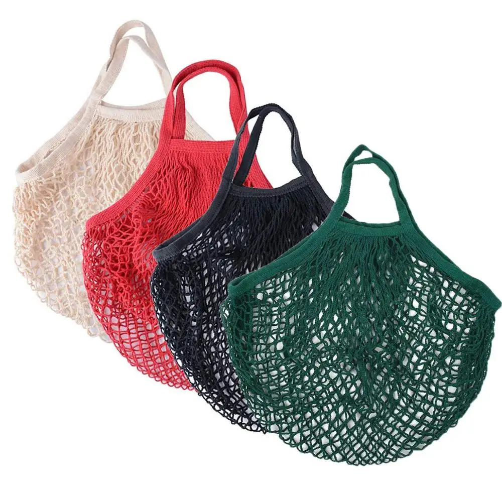 

Cotton String Shopping Bag Mesh Portable Reusable and String Bag for Shopping and Storage Fruits Vegetables