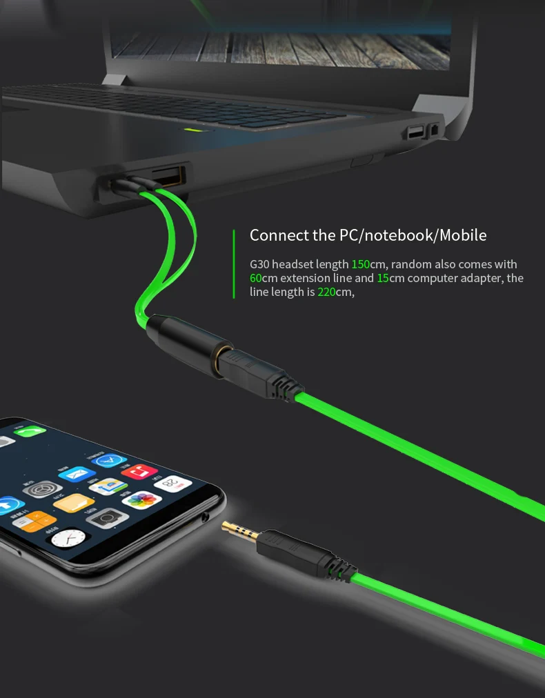 PLEXTONE G30 3.5mm PC Gaming Computer Headphones In-Ear Stereo Bass Noise Cancelling Earphone with Mic for Gamer Sport Earphone - ANKUX.COM