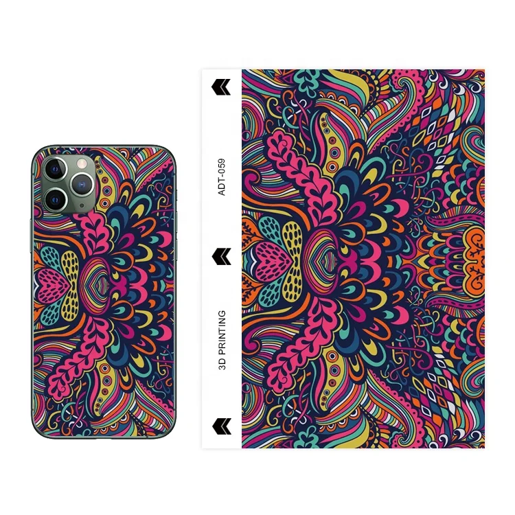 

Southeast Asian Style Anti-scratch Back Cover Sticker Camera Mobile Phone Skin Wrap Film for Cutter Machine, As photo