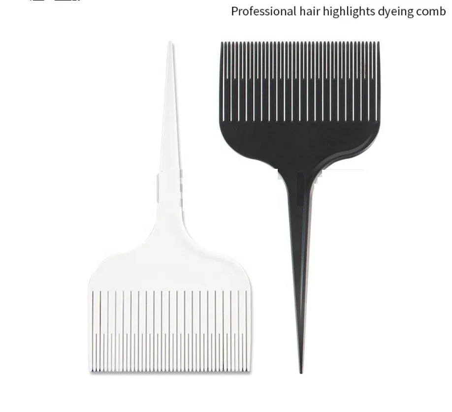 

Hair salon highlights comb barbershop highlights tail comb hair styling tools, White black
