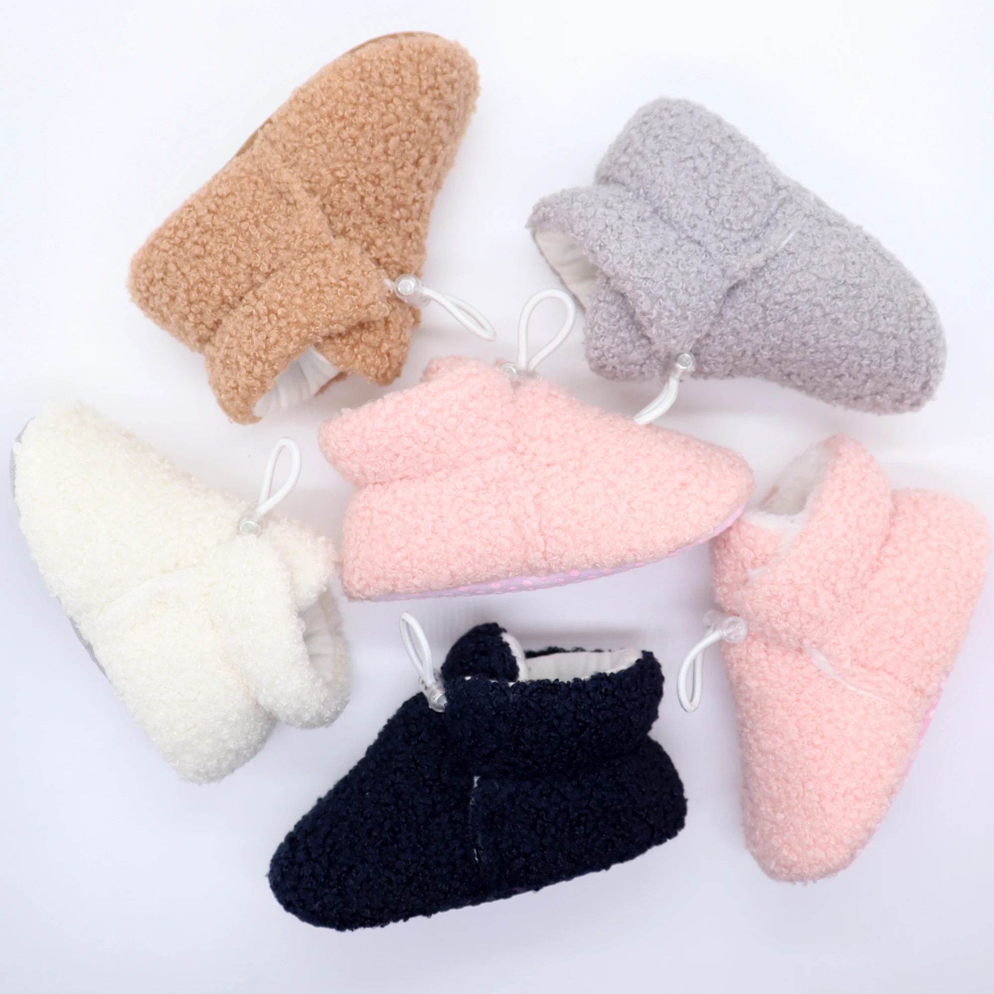 

New Arrival High Quality Winter Baby Booties Warm Plush Casual Shoes Pure Color Baby Boots for Newborn