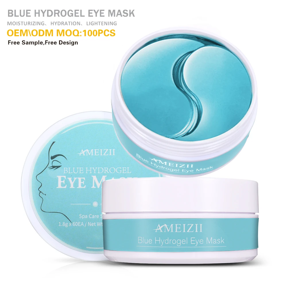 

Blue Sea Salt Korean Eye Mask Sleep Eyemask Masker Mata Anti Aging Dark Circle Parche Ojo Hydrogel Eye Patch Pad Under Eye Mask