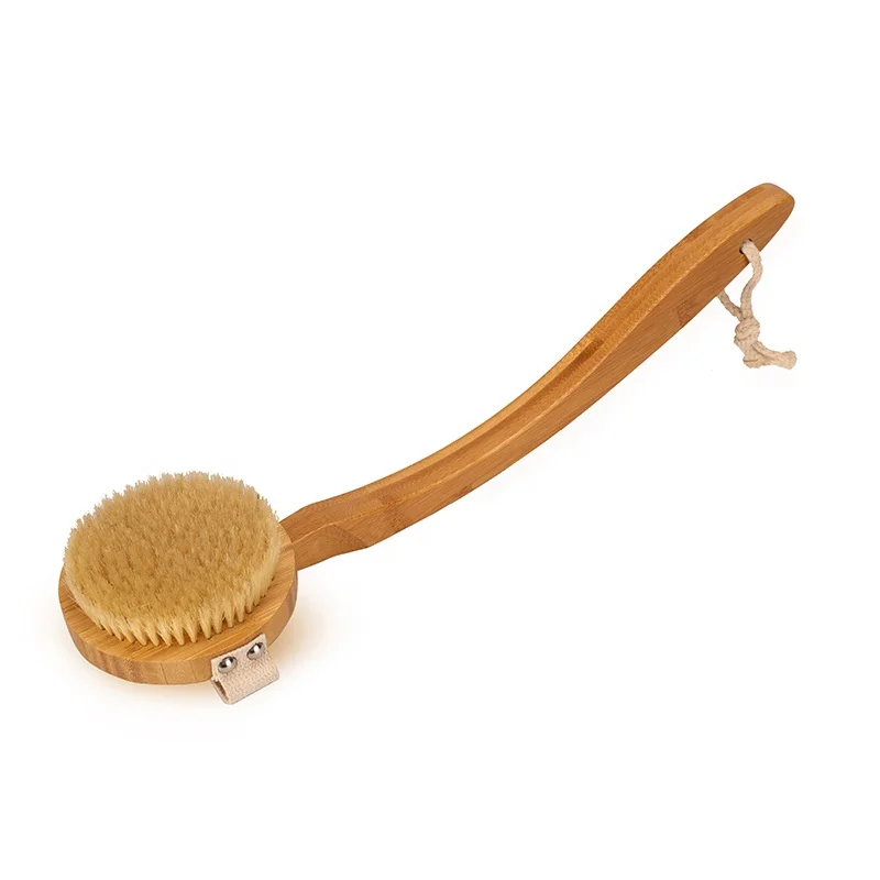 

Body Bath Bamboo Massage Detachable Brush Wooden Shower Boar Bristle SPA Long Handle Exfoliating Natural Bath Tool
