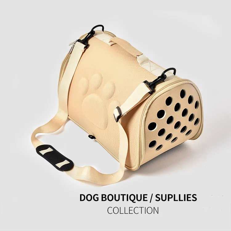 

Pet Supplies Hollow Footprint Eva Pet Outing Bag Portable Diagonal Breathable Dog Carrier Bag, Picture