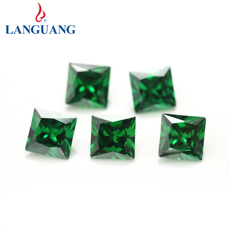 

Languang Imported Emerald Square Cubic Zirconia In Bulk With Bridal Gemstones Of Various Sizes, Tanzanite blue