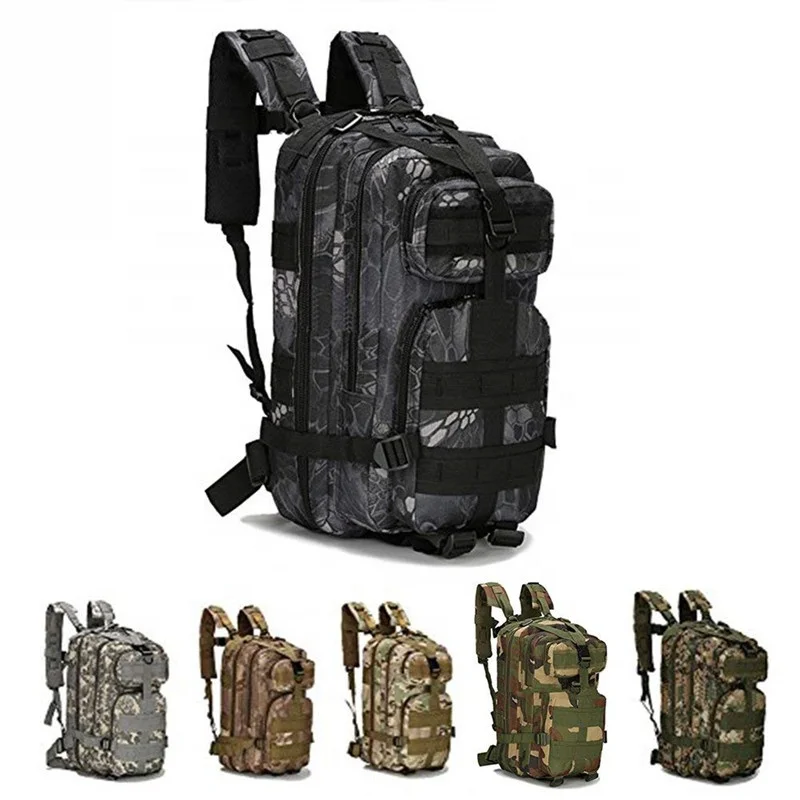 

Wholesale Outdoor Waterproof Hiking Survival Army Bag Black Military Tactical Backpack