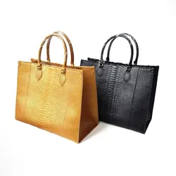 Luxury Python leather  Women Handbag Ladies fashio
