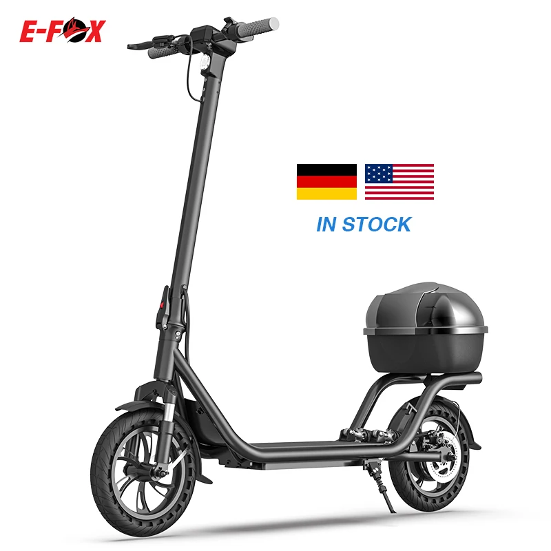 

Folding Electric Scooters 12 Inch 2 Wheels Electric Scooter with Storage Box Adult Fast Electric Scooter, Black