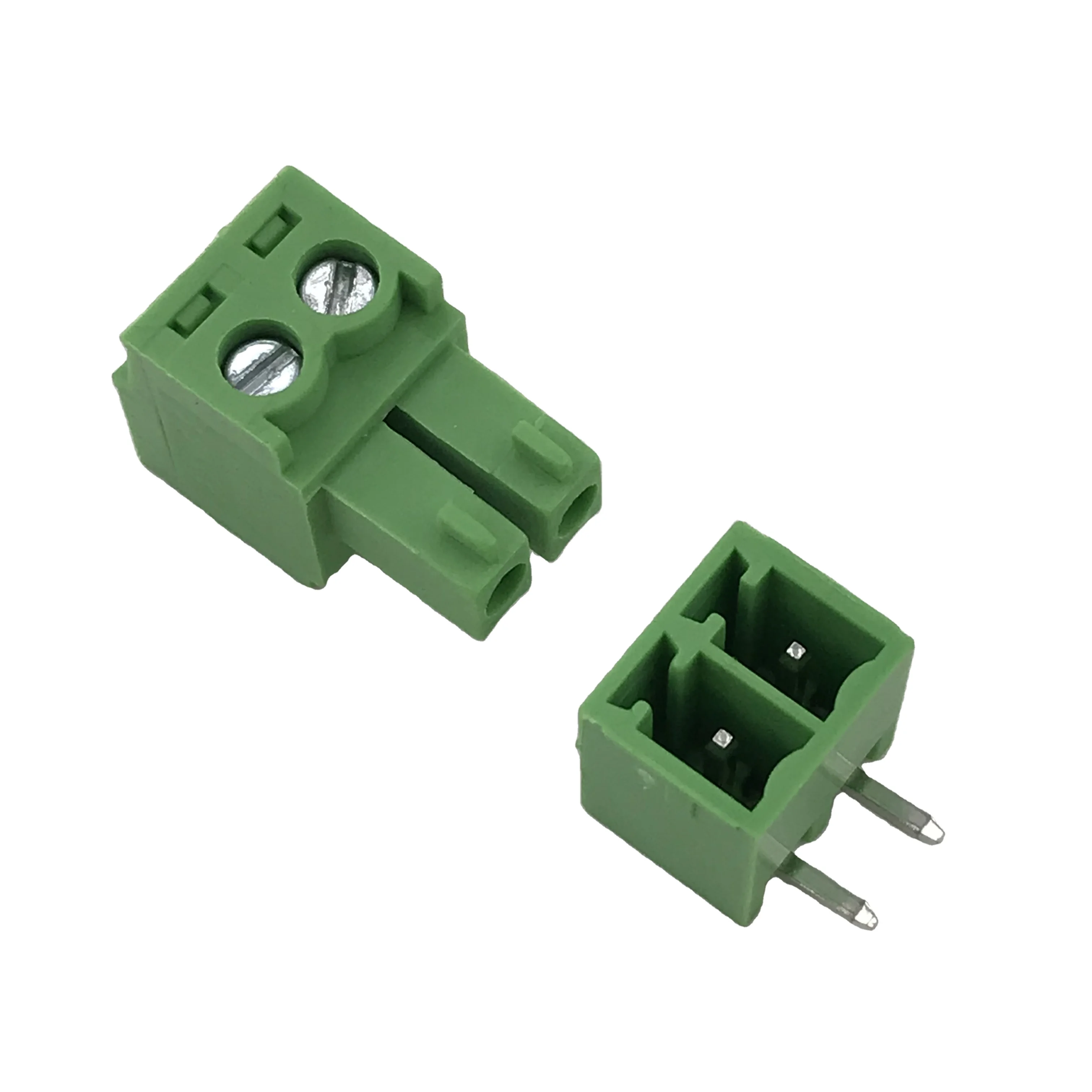 
3.5mm Pitch PCB mount 2 way pin contact terminal block male and female pluggable XK15EDGKR-3.5-2P 90 degree pin 16-28 AWG 