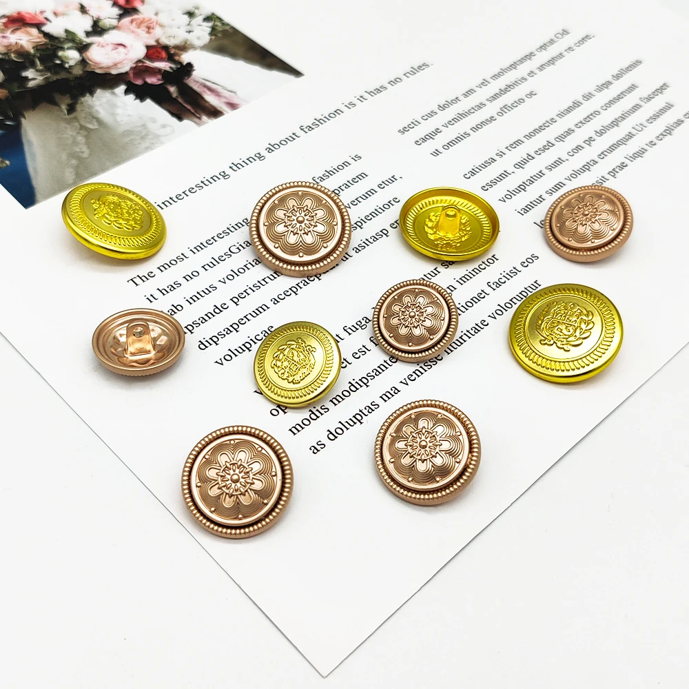 

Factory wholesale Good quality custom button snap fastener gold buttons for clothes